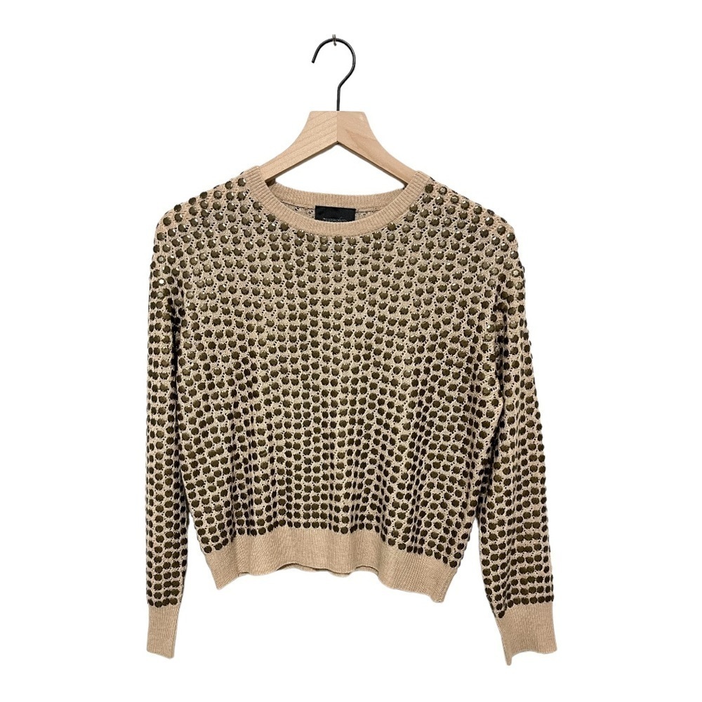 Magaschoni Studded‎ Pull Over Sweater Size S